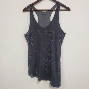 Hard Tail Womens Asymmetric Grunge Tank Top Size L Gray Alternative Steampunk‎
